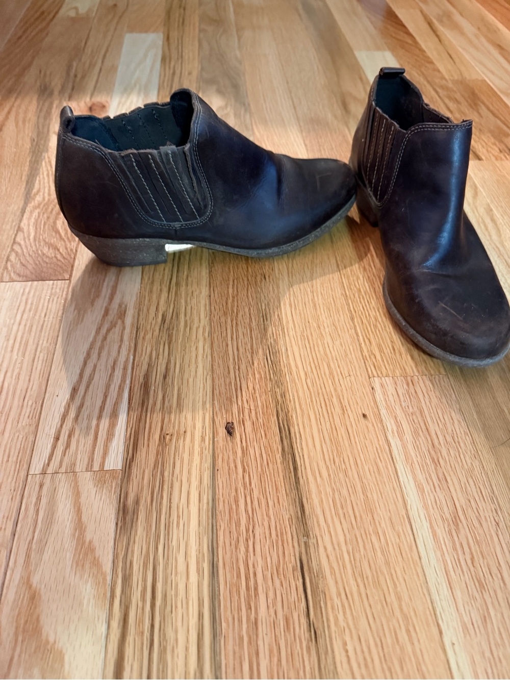 Clarks Dark Brown Leather Chelsea Ankle Booties